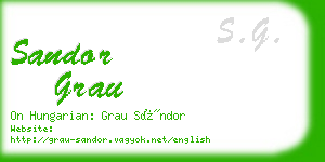 sandor grau business card